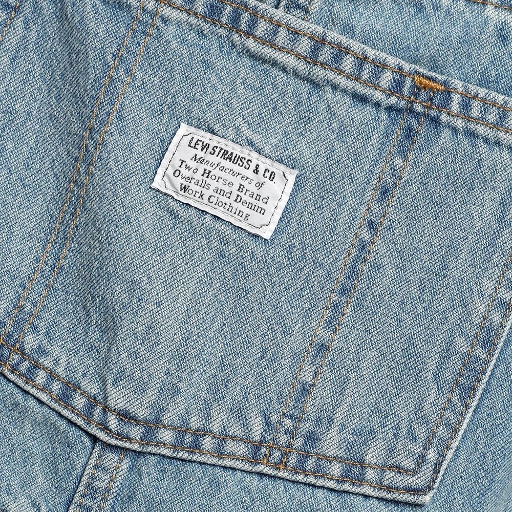 NWT Vintage Festival Shortall Light Wash Cuffed Denim Overalls - Picture 3 of 7